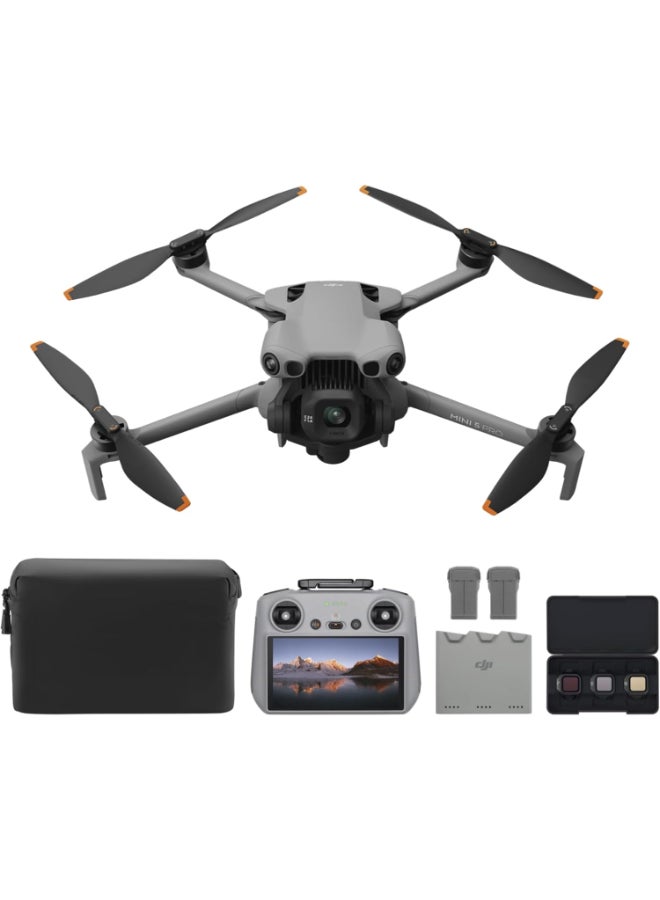 dji Mini 5 Pro Fly More Combo Plus, DJI RC 2, 1-Inch CMOS, Obstacle Sensing, ActiveTrack 360°, 225° Gimbal Rotation, Extended Battery LifeMOIAT Certified, UAE Version, Official Warranty Support - Image 1