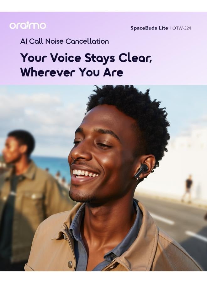 Oraimo OTW-324 SpaceBuds Lite True Wireless Earbuds with Sound360 Spatial Audio and 40-Hour Playtime Black - Image 4