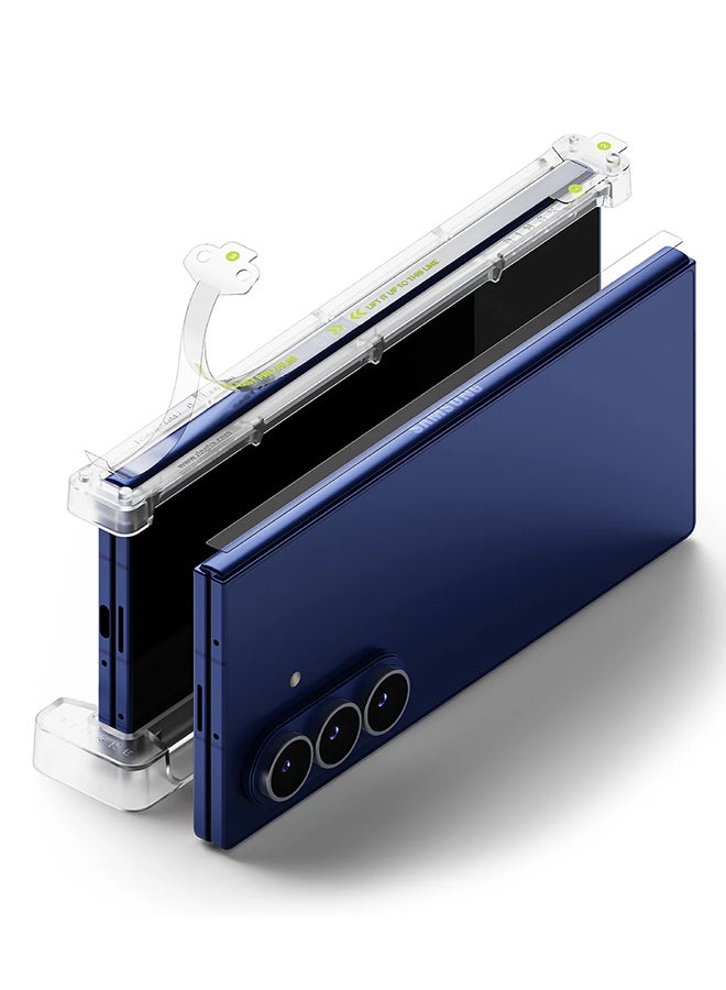 Ringke Hinge Dual Easy Pro Film Compatible with Samsung Galaxy Z Fold 7 Screen Protector, Premium 9H Hardness, Anti-Scratch- 2 Pack, W Installation Jig - Clear - Image 1