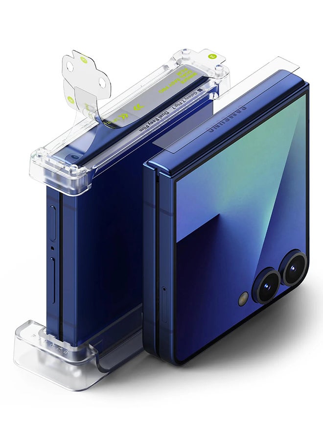 Ringke Hinge Dual Easy Pro Film Compatible with Samsung Galaxy Z Flip 7 , Premium 9H Hardness, Anti-Scratch, Easy to Install - 2 Pack, W Installation Jig - Clear - Image 1