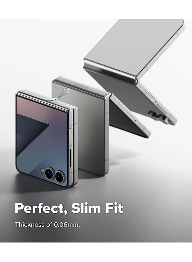 Ringke Hinge Dual Easy Pro Film Compatible with Samsung Galaxy Z Flip 7 , Premium 9H Hardness, Anti-Scratch, Easy to Install - 2 Pack, W Installation Jig - Clear - Image 5