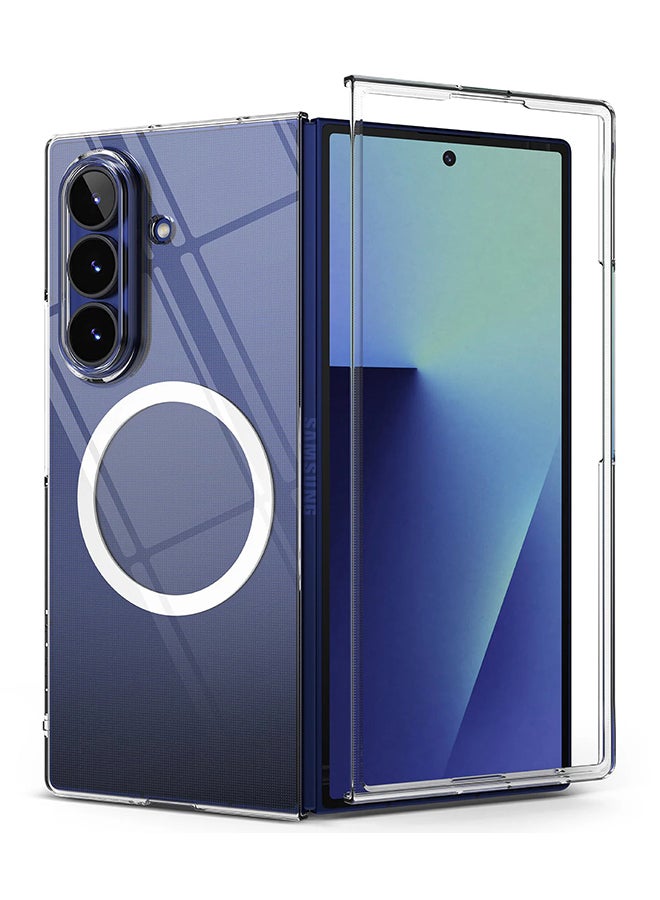 Ringke Slim Magnetic For Samsung Galaxy Z Fold 7 Case [For MagSafe], Solid Sleek Protective Transparent Back Phone Cover - Clear Clear - Image 1