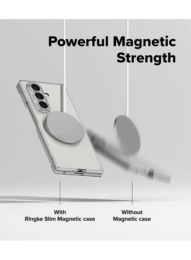 Ringke Slim Magnetic For Samsung Galaxy Z Fold 7 Case [For MagSafe], Solid Sleek Protective Transparent Back Phone Cover - Clear Clear - Image 4