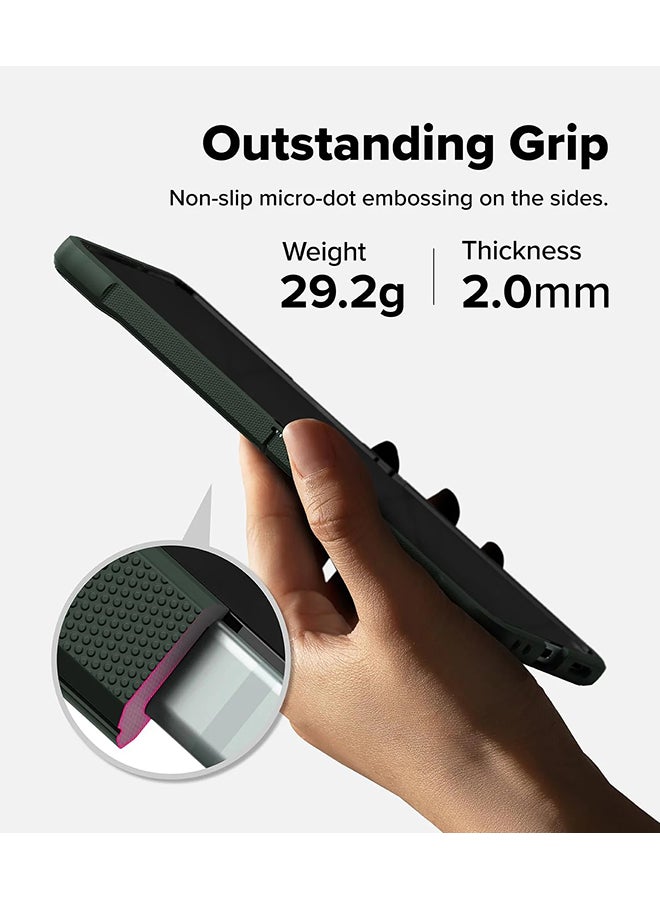 Ringke Onyx For Samsung Galaxy Z Flip 7 Case (2025), Enhanced Grip Tough Flexible TPU Shockproof Rugged TPU Bumper Drop Protection Phone Cover - Dark Green - Image 4
