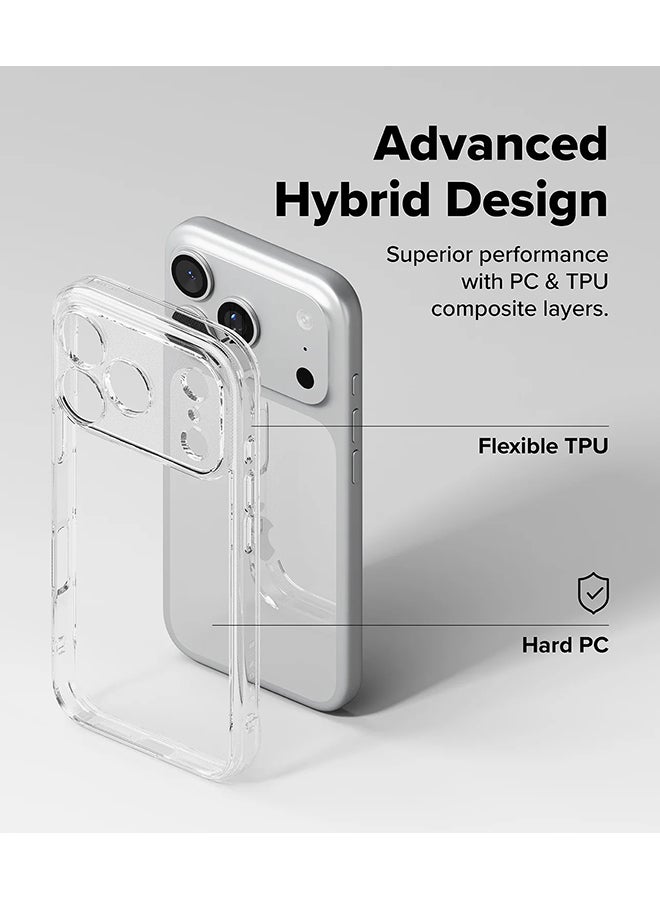 Ringke Fusion For iPhone 17 Pro Max Case Cover Transparent Hard Back Soft Flexible TPU Bumper Scratch Resistant Shockproof Protection Back Cover - Clear - Image 5