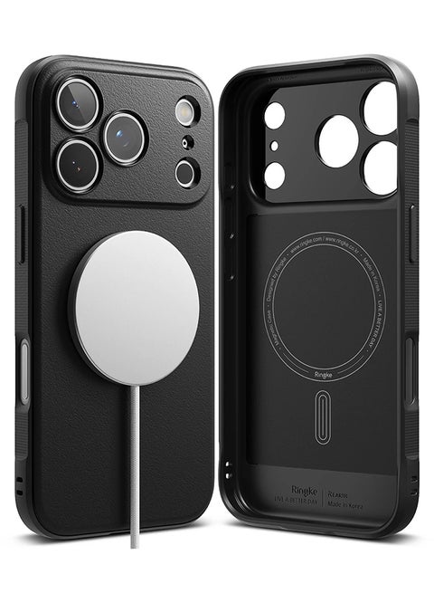 حافظة أونيكس المغناطيسية لجهاز آيفون 17 برو ماكس [لماجسيف] قبضة محسّنة مرنة TPU مقاومة للصدمات حافة متينة لحماية الهاتف من السقوط -