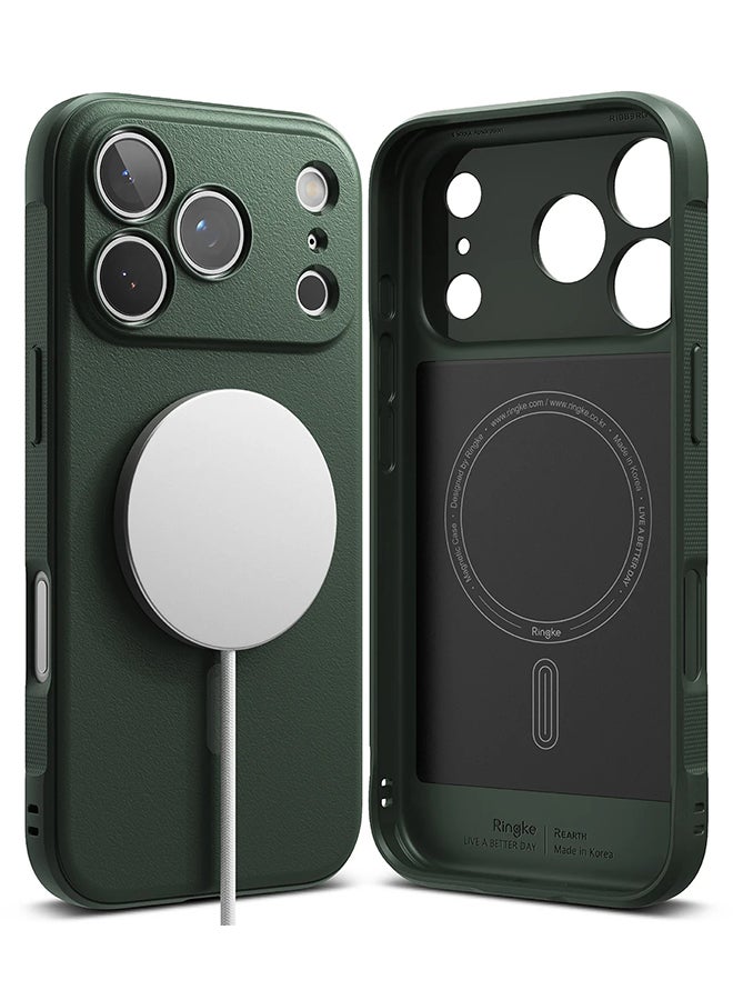 Ringke Onyx Magnetic For iPhone 17 Pro Max Case For MagSafe Enhanced Grip Tough Flexible TPU Shockproof Bumper Drop Protection Phone Cover - Dark Green - Image 1