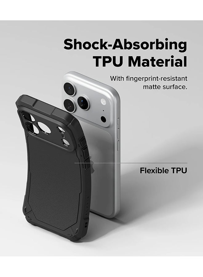 Ringke Rugged Gear For iPhone 17 Pro Max Case For MagSafe, Prevents Oily Smudges Non-Slip Enhanced Grip Protective Cover - Black - Image 4