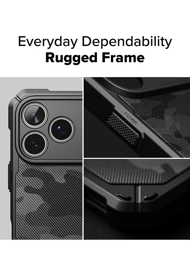Ringke Rugged Gear For iPhone 17 Pro Max Case For MagSafe, Prevents Oily Smudges Non-Slip Enhanced Grip Protective Cover - Camo Black - Image 3