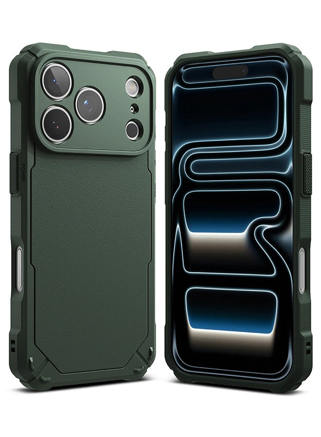Ringke Rugged Gear For iPhone 17 Pro Max Case For MagSafe, Prevents Oily Smudges Non-Slip Enhanced Grip Protective Cover - Dark Green - Image 1