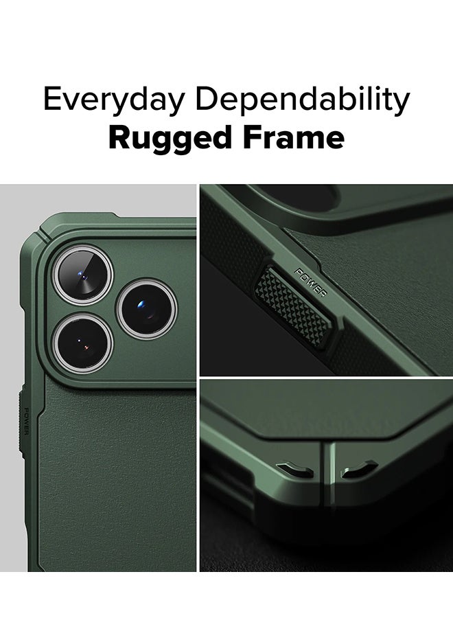 Ringke Rugged Gear For iPhone 17 Pro Max Case For MagSafe, Prevents Oily Smudges Non-Slip Enhanced Grip Protective Cover - Dark Green - Image 3