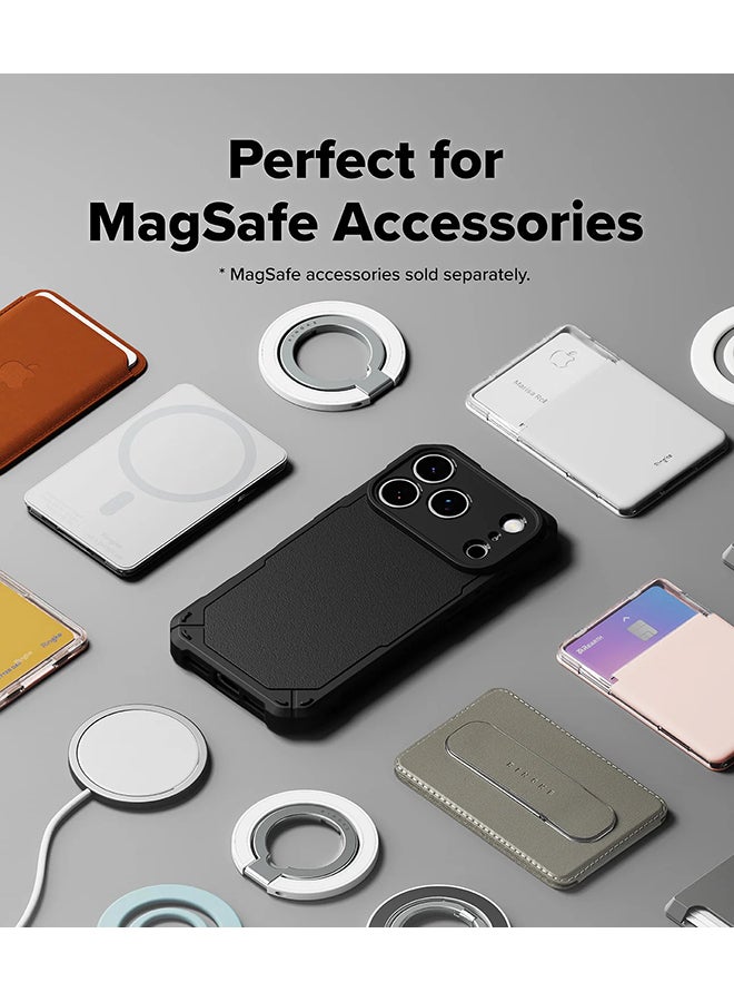 Ringke Rugged Gear Magnetic For iPhone 17 Pro Max Case For MagSafe, Prevents Oily Smudges Non-Slip Enhanced Grip Protective Cover - Black - Image 3