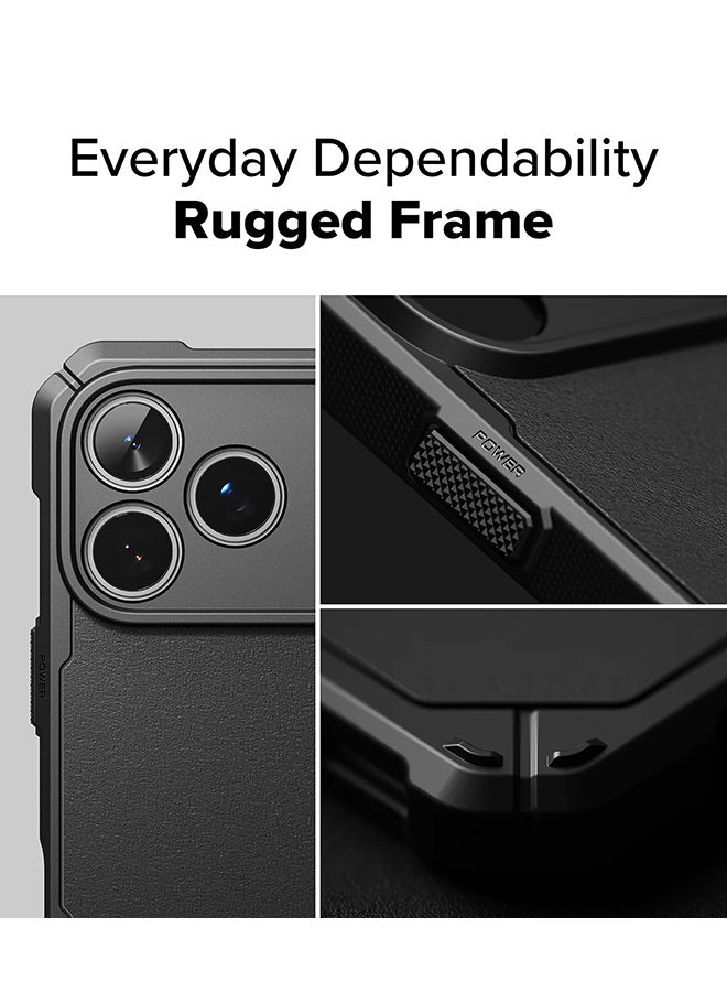 Ringke Rugged Gear Magnetic For iPhone 17 Pro Max Case For MagSafe, Prevents Oily Smudges Non-Slip Enhanced Grip Protective Cover - Black - Image 5