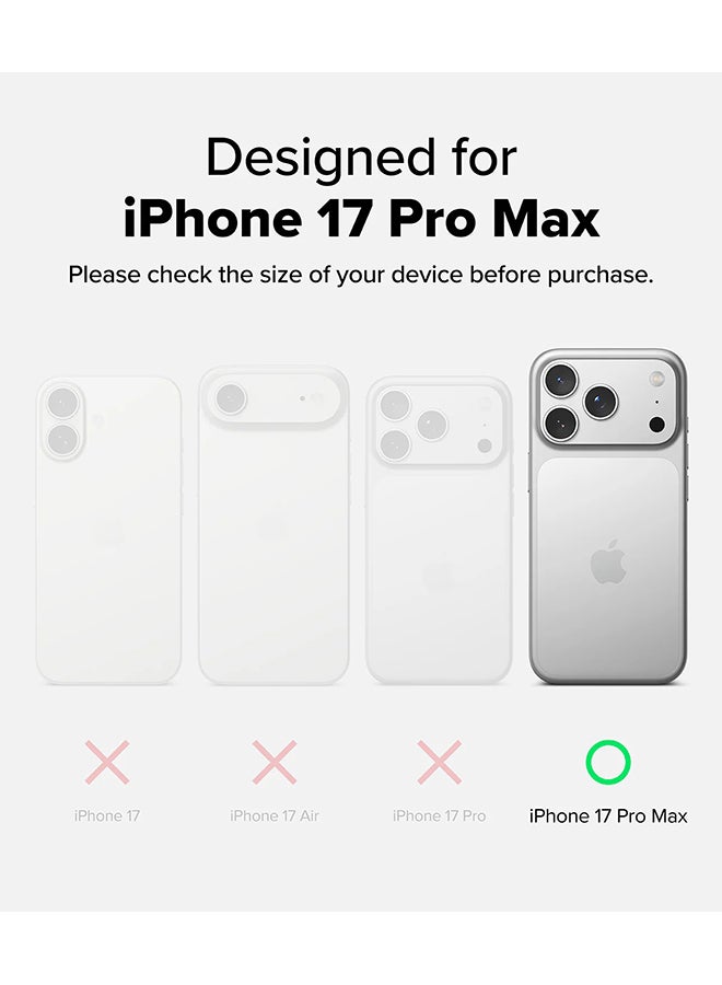 Ringke Fusion-X For iPhone 17 Pro Max Case Cover Transparent Hard Back Soft Flexible TPU Bumper Scratch Resistant Shockproof Protection Phone Cover - Black - Image 2