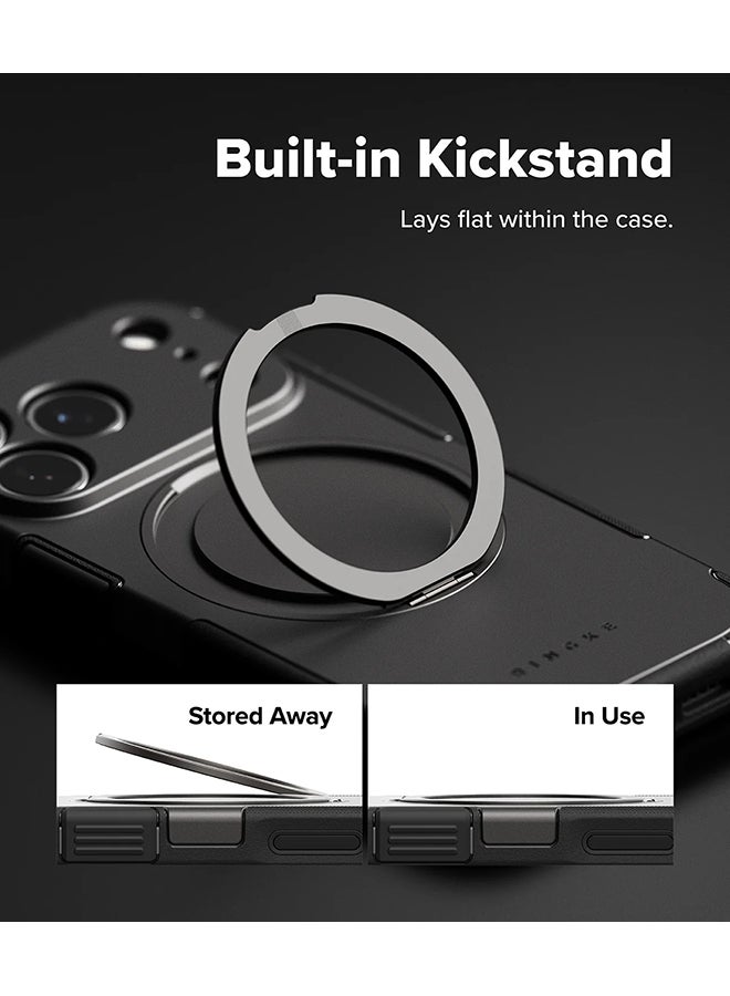Ringke Alles For iPhone 17 Pro Case, For Magsafe Protective Case with Stand Powerful Magnetic Cover Kickstand Rugged Phone Case Cover - Gun Metal - Image 5