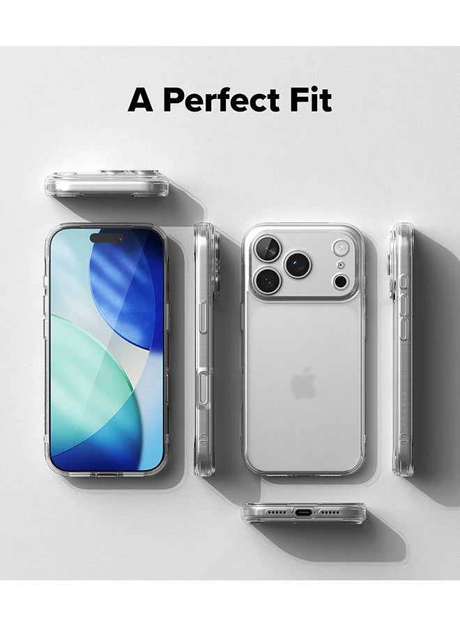 Ringke Fusion For iPhone 17 Pro Case Cover Transparent Hard Back Soft Flexible TPU Bumper Scratch Resistant Shockproof Protection Back Cover - Matte Clear - Image 5