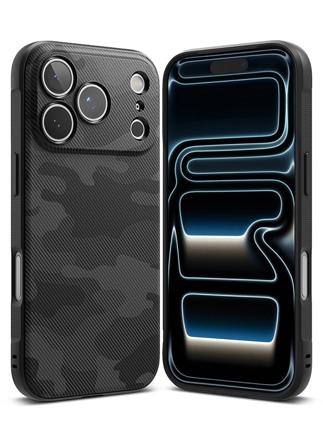 Ringke Onyx Case For iPhone 17 Pro, Enhanced Grip Tough Flexible TPU Shockproof Rugged TPU Bumper Drop Protection Phone Cover - Camo Black - Image 1
