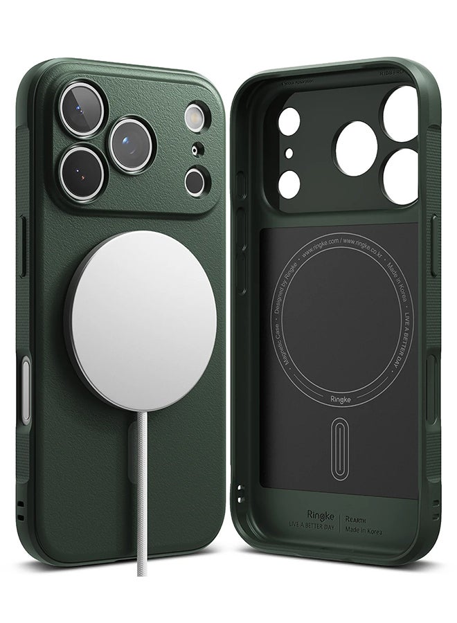 Ringke Onyx Magnetic For iPhone 17 Pro Case For MagSafe Enhanced Grip Tough Flexible TPU Shockproof Bumper Drop Protection Phone Cover - Dark Green - Image 1