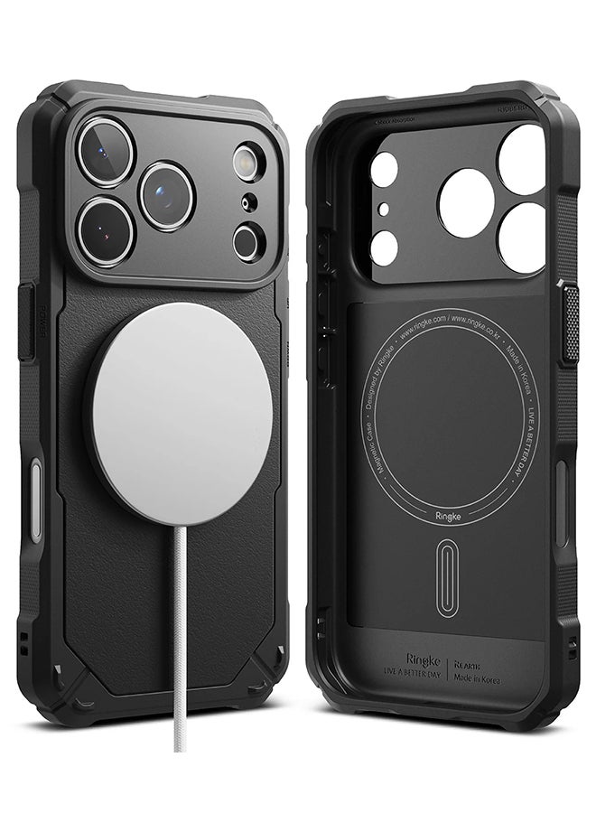 Ringke Rugged Gear Magnetic For iPhone 17 Pro Case For MagSafe, Prevents Oily Smudges Non-Slip Enhanced Grip Protective Cover - black - Image 1