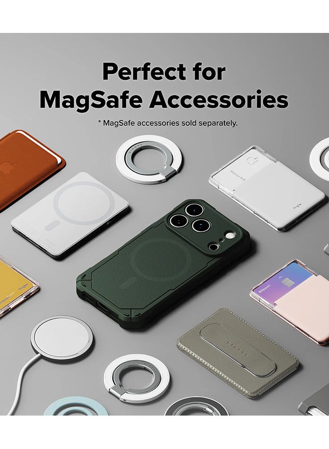 Ringke Rugged Gear Magnetic For iPhone 17 Pro Case For MagSafe, Prevents Oily Smudges Non-Slip Enhanced Grip Protective Cover - Dark Green - Image 2