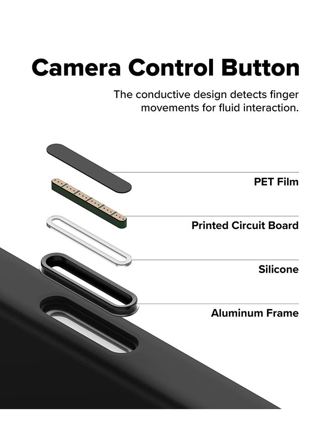 Ringke Silicone Magnetic For iPhone 17 Pro Case Cover Powerful Magnet Long Lasting Silky Feel Anti-Fingerprint Back Cover - Black - Image 3