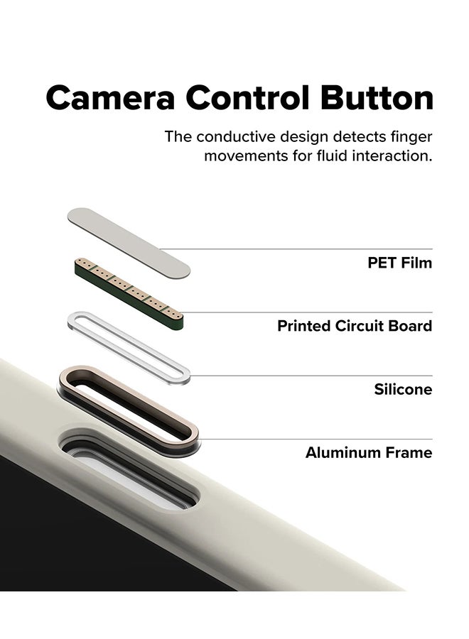 Ringke Silicone Magnetic For iPhone 17 Pro Case Cover Powerful Magnet Long Lasting Silky Feel Anti-Fingerprint Back Cover - Stone - Image 3