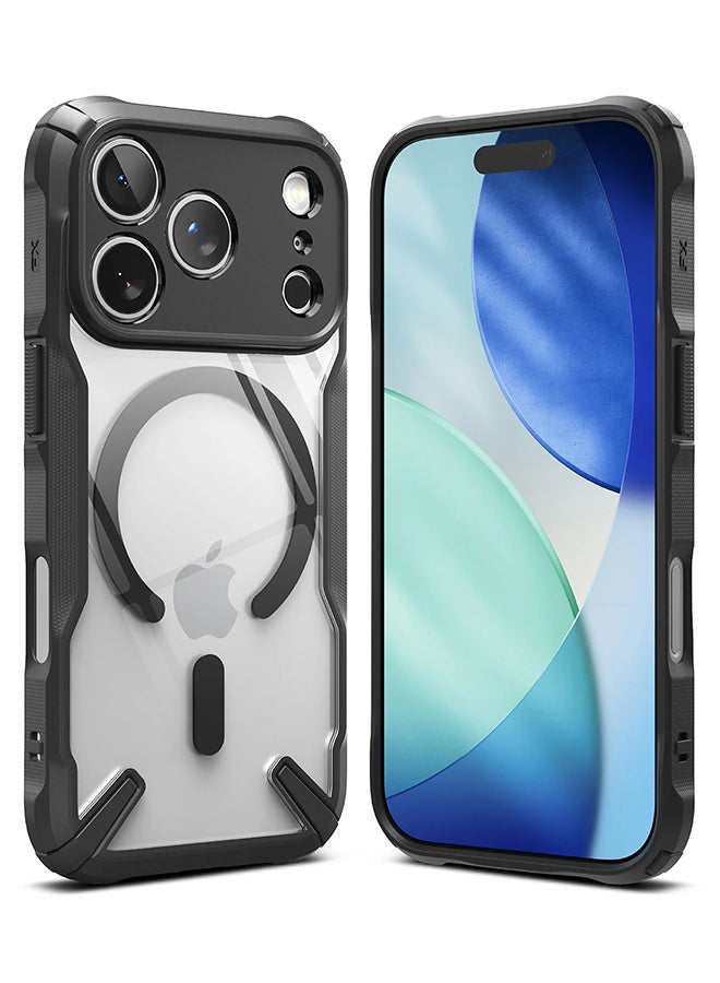 Ringke Fusion-X Magnetic Case For iPhone 17 Pro Case Cover Strong Magnet Anti-Fingerprint Rugged Shockproof Protective Phone Cover - Black - Image 1