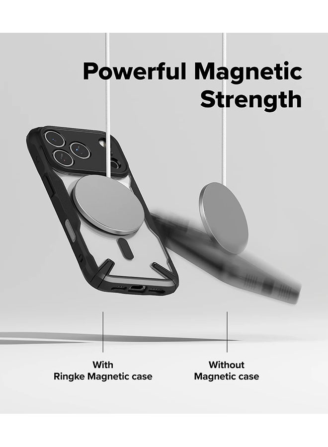 Ringke Fusion-X Magnetic Case For iPhone 17 Pro Case Cover Strong Magnet Anti-Fingerprint Rugged Shockproof Protective Phone Cover - Black - Image 3