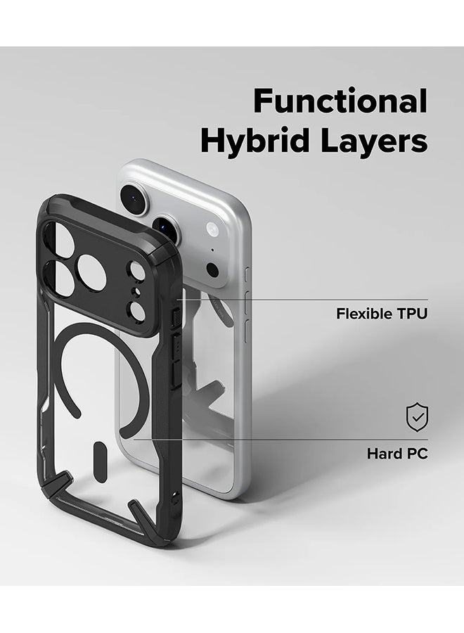 Ringke Fusion-X Magnetic Case For iPhone 17 Pro Case Cover Strong Magnet Anti-Fingerprint Rugged Shockproof Protective Phone Cover - Black - Image 5