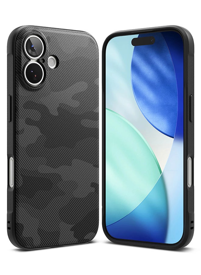 Ringke Onyx For iPhone 17 Case Enhanced Grip Tough Flexible TPU Shockproof Rugged TPU Bumper Drop Protection Phone Cover - Camo Black - Image 1