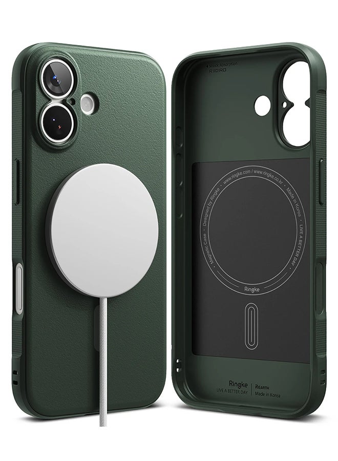 Ringke Onyx Magnetic For iPhone 17, Enhanced Grip Tough Flexible TPU Shockproof Rugged TPU Bumper Drop Protection Phone Cover - Dark Green - Image 1