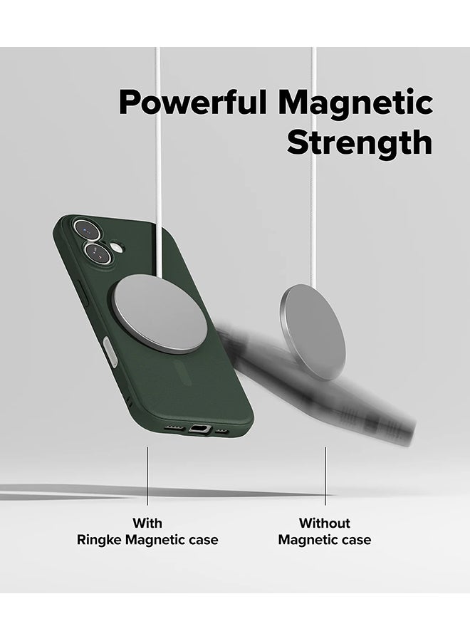 Ringke Onyx Magnetic For iPhone 17, Enhanced Grip Tough Flexible TPU Shockproof Rugged TPU Bumper Drop Protection Phone Cover - Dark Green - Image 4