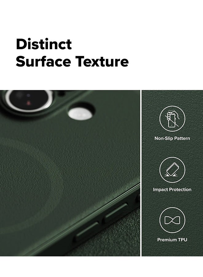 Ringke Onyx Magnetic For iPhone 17, Enhanced Grip Tough Flexible TPU Shockproof Rugged TPU Bumper Drop Protection Phone Cover - Dark Green - Image 5
