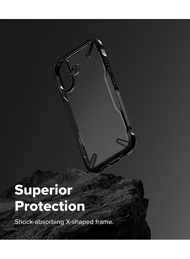 Ringke Fusion-X For iPhone 17 Case Cover Transparent Hard Back Soft Flexible TPU Bumper Scratch Resistant Shockproof Protection Phone Cover - Black - Image 3