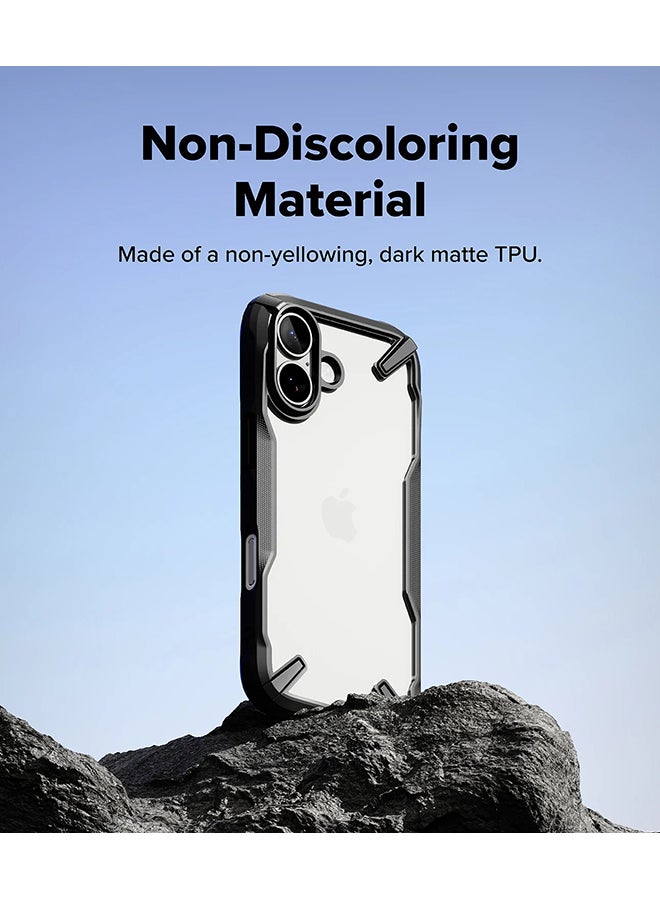 Ringke Fusion-X For iPhone 17 Case Cover Transparent Hard Back Soft Flexible TPU Bumper Scratch Resistant Shockproof Protection Phone Cover - Black - Image 4