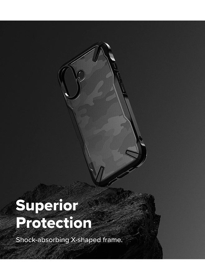 Ringke Fusion-X For iPhone 17 Case Cover Transparent Hard Back Soft Flexible TPU Bumper Scratch Resistant Shockproof Protection Back Phone Cover - Camo Black - Image 3