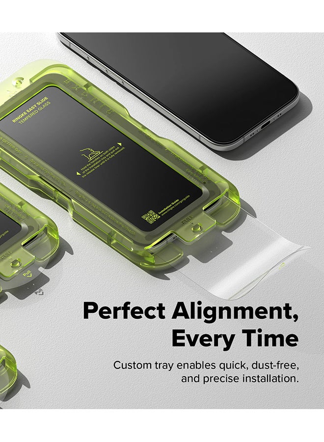 Ringke Tempered Glass Easy Slide For iPhone 17 Air Screen Protector, Case Friendly 9H Hardness, Anti-Scratch, Easy to Install - 2 Pack, W Installation Jig - Image 3