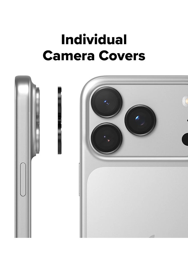 Ringke Camera Lens Frame Glass Protector For iPhone 17 Pro / 17 Pro Max, Anti-Fingerprint Tempered Glass Covers & Aluminum Alloy Frames - 2 Pack - Image 3