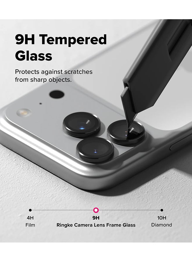 Ringke Camera Lens Frame Glass Protector For iPhone 17 Pro / 17 Pro Max, Anti-Fingerprint Tempered Glass Covers & Aluminum Alloy Frames - 2 Pack - Image 5