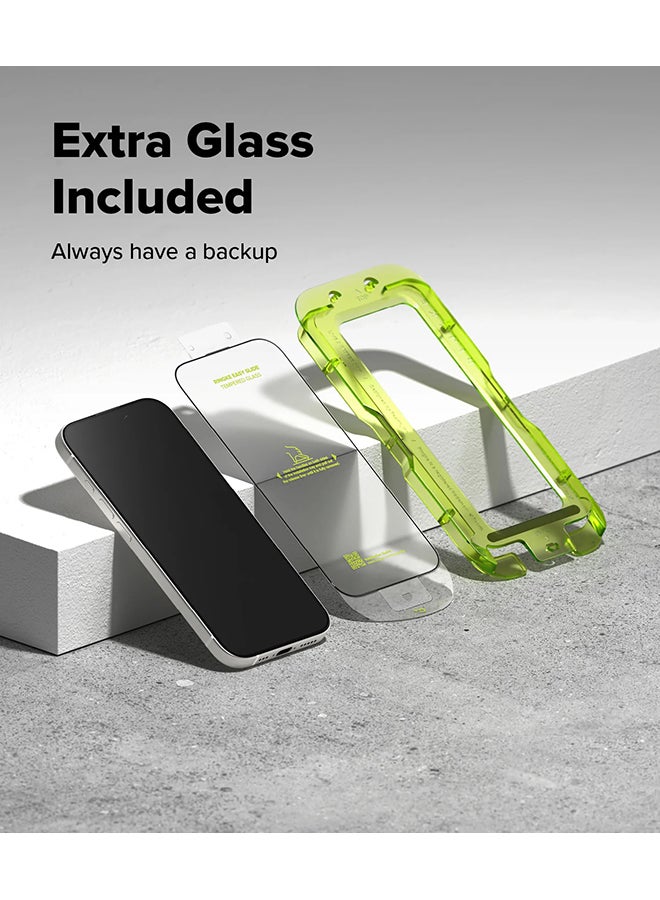 Ringke Tempered Glass [Easy Slide] For iPhone 17 Screen Protector, Case Friendly 9H Hardness, Anti-Scratch, Easy to Install - 2 Pack, W Installation Jig - Image 5