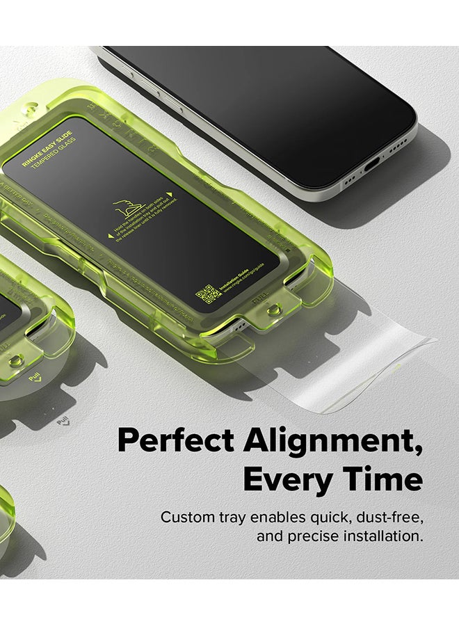 Ringke Tempered Glass [Easy Slide] For iPhone 17 Screen Protector, Case Friendly 9H Hardness, Anti-Scratch, Easy to Install - 2 Pack, W Installation Jig - Image 3