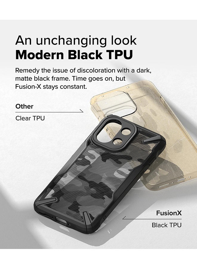 رينجك حافظة فيوجن-إكس لهاتف OnePlus 13S، مضادة للخدش، متينة، غلاف PC + TPU - كامو أسود - Image 4