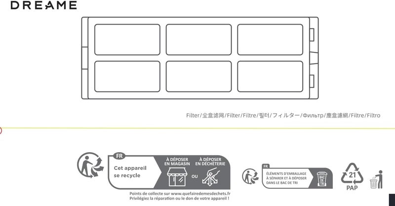 Dreame Dust Box Filter for Robot Vacuums L10s Ultra/L10s pro/L10s Plus/D10 Plus gen 2 RHF5 black - Image 2