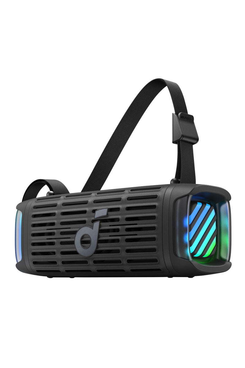 ساوند كور بوم 3i من أنكر، مكبرات صوت خارجية متينة، مقاومة للماء IP68، تشغيل عائم، مقاومة للمياه المالحة، باس أب 2.0، مكبر صوت محمول 50 واط، بلوتوث 5.3، وقت تشغيل 16 ساعة، TWS، قوارب الكاياك/الصيد/التخييم - Image 1