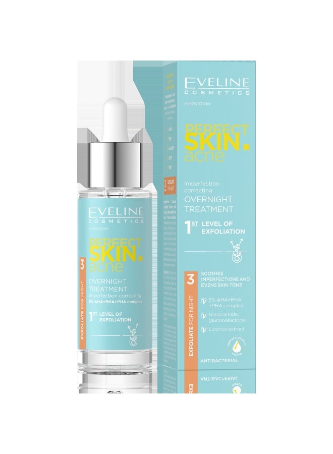 Eveline Perfect Skin Acne Night Exfoliating Serum 5% 30ml