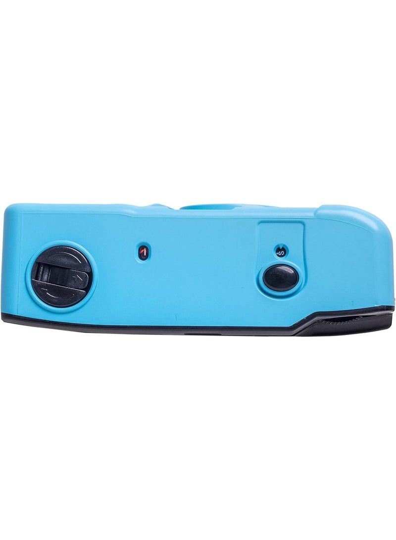 كوداك M35 35mm Film Camera - Focus Free, Reusable, Built in Flash, Easy to Use (Cerulean Blue) - Image 3