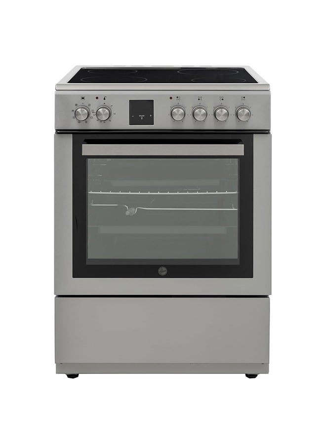 HOOVER Free Standing 60x60 Cm Ceramic/Electric Cooker, 65L Electric Oven with convection oven fan, Double-Glazed Door, With Child Lock, Made In Turkey 1 Year Manufacturer, Inox Finish- HVC-V64E-SP HVC-V64E-SP silver - Image 1