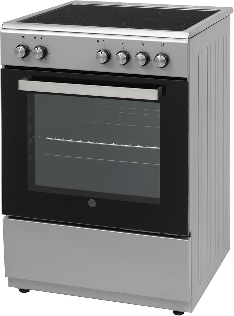 HOOVER 60x60 Vitro Ceramic Cooker, Stainless Steel, 4 Cooking Zones, Hot Surface Indicator, 1-Year Warranty, Made in Turkey - Silver - HVC-V64E-S HVC-V64E-S silver - Image 5
