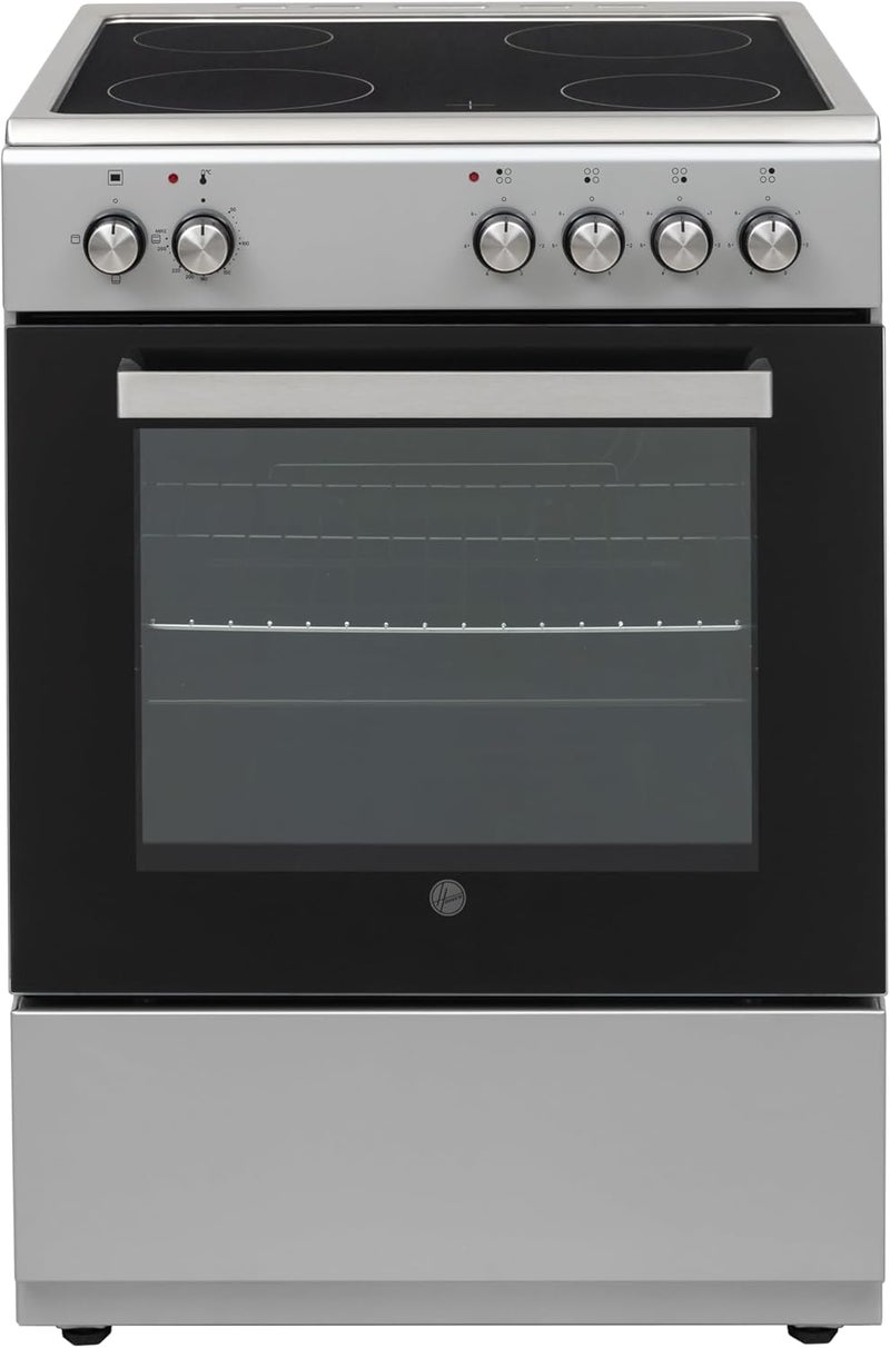 HOOVER 60x60 Vitro Ceramic Cooker, Stainless Steel, 4 Cooking Zones, Hot Surface Indicator, 1-Year Warranty, Made in Turkey - Silver - HVC-V64E-S HVC-V64E-S silver - Image 2