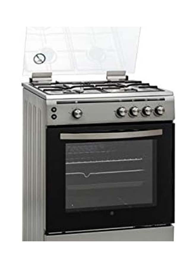 HOOVER Full Gas Cooker & Grill, 60x60 cm, 4 Burners, Oven with Enamel Pan Support, Auto Ignition, Push Button Knobs, Full Safety Features, Silver, 1-Year Warranty, Made in Turkey - HGC-V64G-S HGC-V64G-S Silver - Image 2